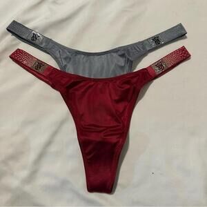 Victorias Secret Smooth Shine Strap Thong Panty Bundle